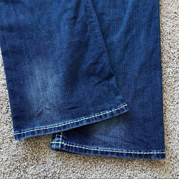 ROCK & Roll Cowgirl Mid Rise Bootcut Jeans 30x34 Embellished Pockets - Picture 7 of 12